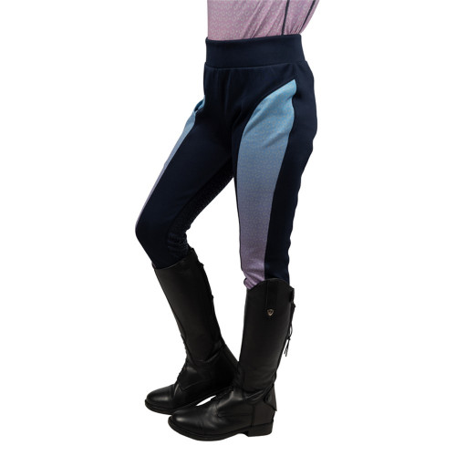Lucky Star Riding Tights By Little Rider - Navy/Pink - 3-4 Years