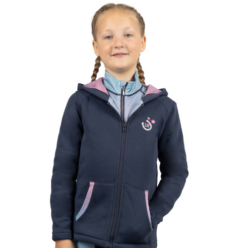 Lucky Star Zip Jacket By Little Rider - Navy/Pink - 3-4 Years