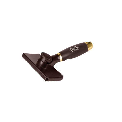 Benji & Flo Gel Handle Slicker Brush - Brown/Gold