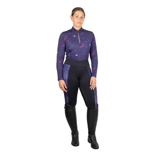 Hy Equestrian Elevate Out of this World Base Layer - Navy/Magenta - X Small