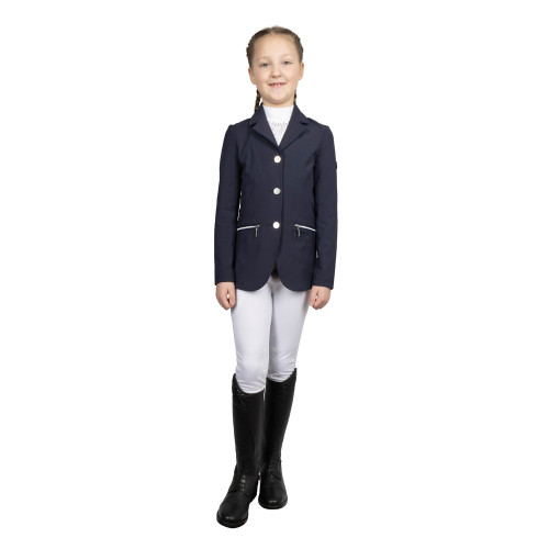 Hy Equestrian Children's Elevate Artemis Show Jacket - Navy - 7-8 Years