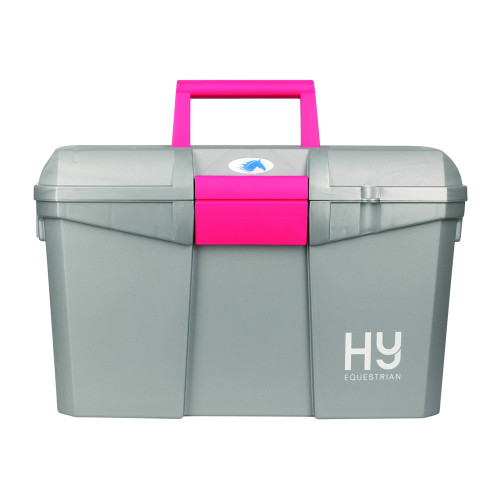 HySHINE Tack Box in Silver/Raspberry