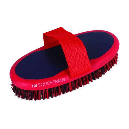 HySHINE Pro Groom Sponge Brush in Navy/Red 