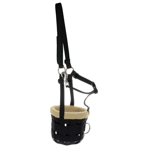 Hy Muzzle with Fleece - Black - X Small Pony