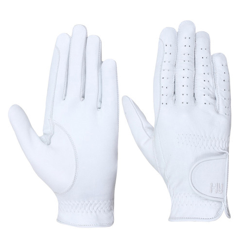 Hy5 Children's Leather Riding Gloves in White in extra small