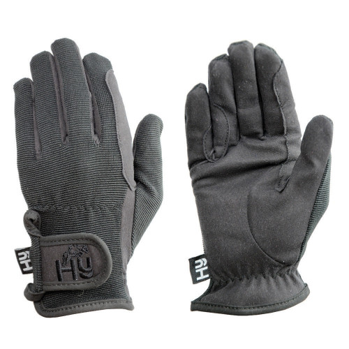 Hy5 Children's Every Day Riding Gloves in Black in Child Small