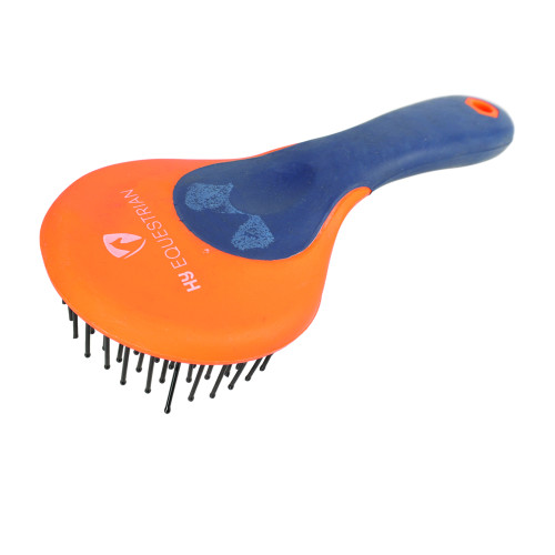 HySHINE Pro Groom Mane & Tail Brush in Navy/Orange