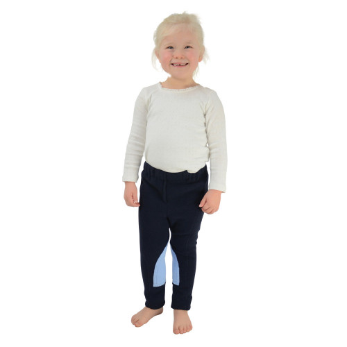 HyPERFORMANCE Fleece Tots Jodhpurs - Navy/Sky Blue - Small