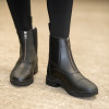 Hy Equestrian Fleece Lined Wax Leather Zip Jodhpur Boot