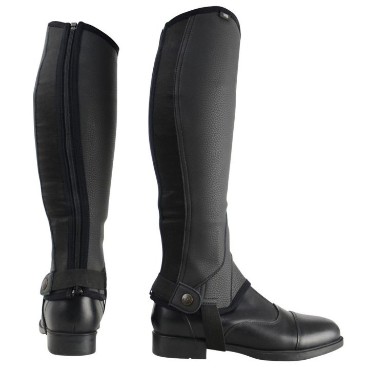 Hy Equestrian Synthetic Combi Leather Chaps 