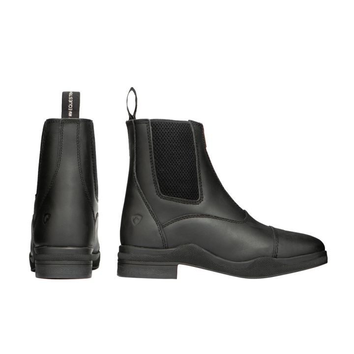 Hy Equestrian Fleece Lined Wax Leather Zip Jodhpur Boot