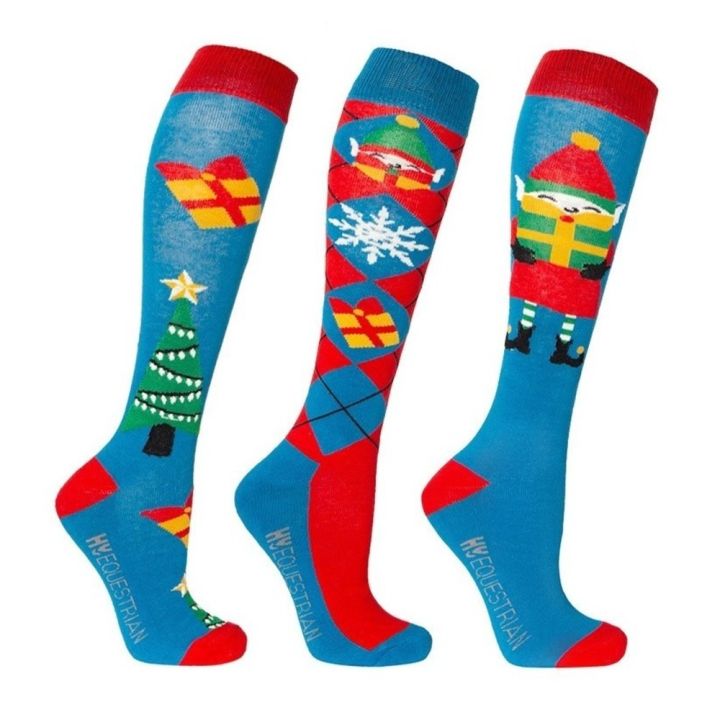 Hy Equestrian Jolly Elves Socks (Pack of 3)