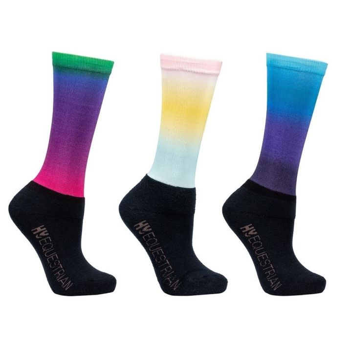 Hy Equestrian Children's Ombre Socks (Pack of 3)