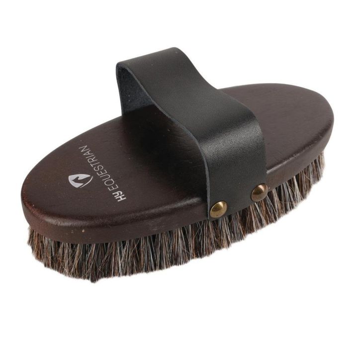 ProGroom Deluxe Horse Hair Wooden Body Brush by Hy Equestrian