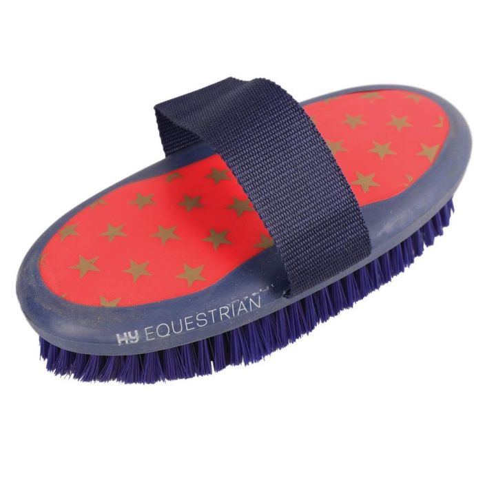ProGroom Star Easy Grip Body Brush by Hy Equestrian