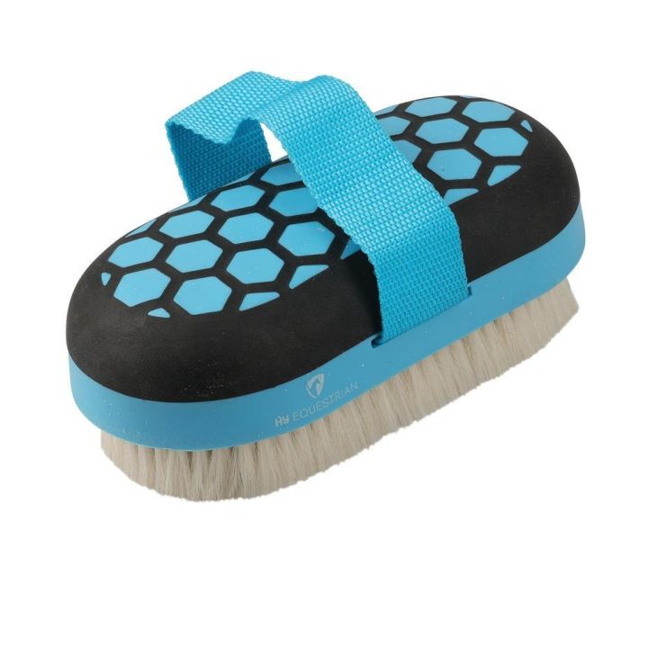 ProGroom Hex Body Brush by Hy Equestrian Goat Hair by Hy Equestrian